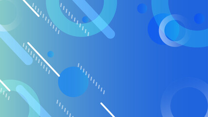 ブルーグリーンの円と線が重なる抽象背景素材
