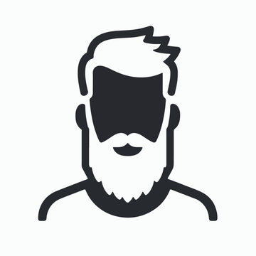 icon of a person with a mostache and beard