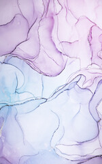 Marble surface in blue-purple tones with glitter effect. Modern abstract stone background.
