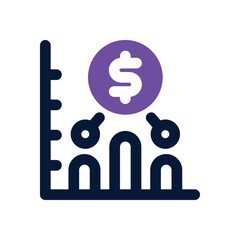 average selling price duotone icon. Sleek and modern vector icon for websites, mobile apps, marketing materials, and corporate design. Fully scalable and ready to use.
