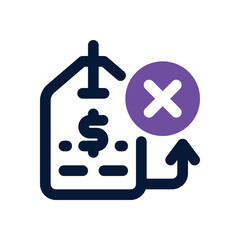 Obraz premium no sale duotone icon. Sleek and modern vector icon for websites, mobile apps, marketing materials, and corporate design. Fully scalable and ready to use.