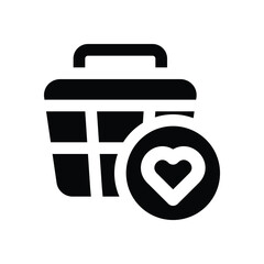 add to favorite glyph icon. Strong and solid vector icon for websites, mobile interfaces, presentations, and visual branding. High quality and easy to edit.