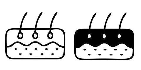 Hair Beauty Care Line Icons. Hair Care and Loss Problem. Treatment and Problem of Hair. Cosmetic 