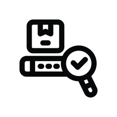 search line icon. Clean and minimalist vector icon for websites, mobile apps, presentations, and logos. Fully scalable and customizable for any project.