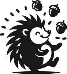 Vector hedgehog animal silhouette