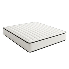 Enhance your bedroom with this contemporary white mattress, providing plush quilted comfort and stylish black edge detailing.