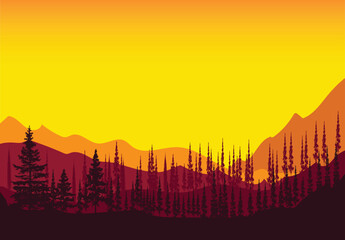 Obraz premium Landscape illustration