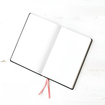 open notebook, white pages - quaderno aperto, pagine bianche