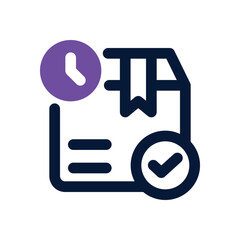 on time duotone icon. Sleek and modern vector icon for websites, mobile apps, marketing materials, and corporate design. Fully scalable and ready to use.