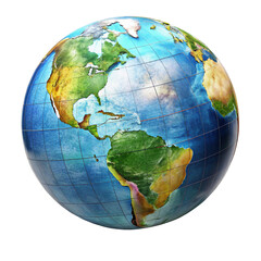 Fototapeta premium globe isolated on white background