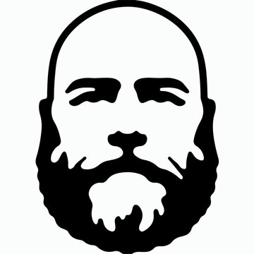 illustration of a person with a mostache and beard