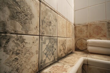 Mold on bathroom tiles