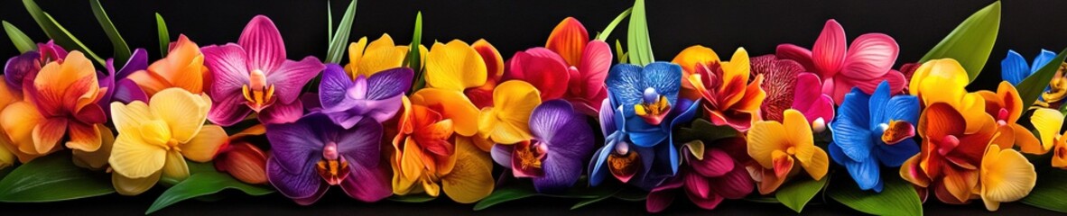 Fototapeta premium photo of colorful orchids 