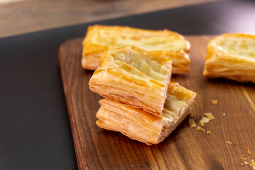 Cheese Danish. Puff pastry dessert. Cream cheese. Pastry. Food