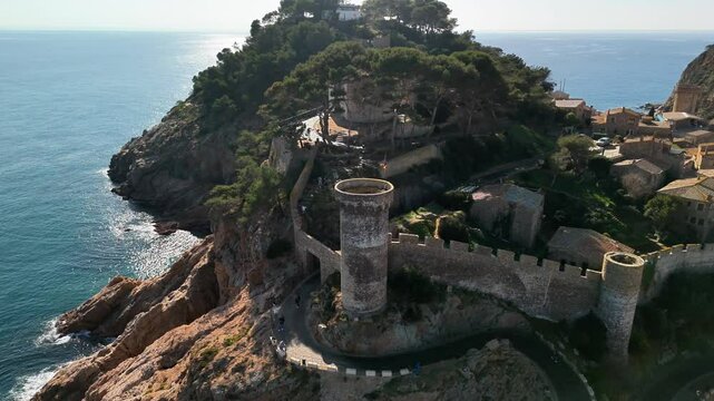Precious aerial views of Tossa de Mar, Girona