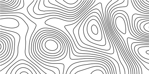 ;Topography grid contour map on white background, Topographic contour lines map seamless pattern. modern graphic topo diagram black line drawing geometric paper art design.