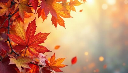 Fototapeta premium Abstract autumn leaves forming a late-season design , autumn, texture