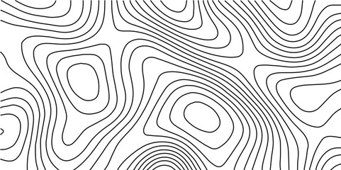 ;Topography grid contour map on white background, Topographic contour lines map seamless pattern. modern graphic topo diagram black line drawing geometric paper art design.