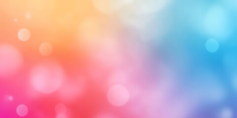 Obraz premium Abstract colorful background with bokeh light spots transitioning from pink to blue and orange