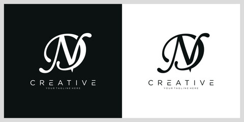 Initial DN or ND  Logo Design Vector