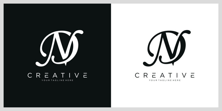 Initial DN or ND  Logo Design Vector