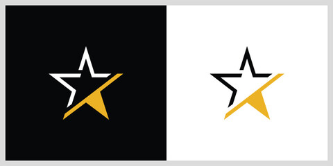Modern star vector logo template design.