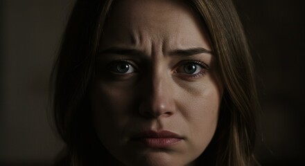 Fototapeta premium Overwhelmed Female Portrait – Visual Representation of Workplace Stress
