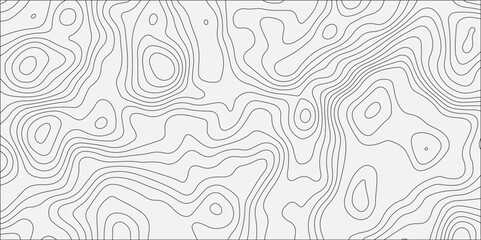 Fototapeta premium ;Topography grid contour map on white background, Topographic contour lines map seamless pattern. modern graphic topo diagram black line drawing geometric paper art design.