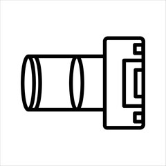 Camera icon. flat illustration of vector icon on white background