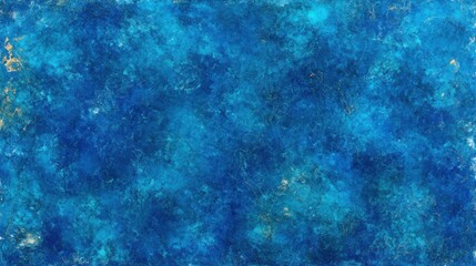 Deep azure canvas, textured with subtle gold highlights.
