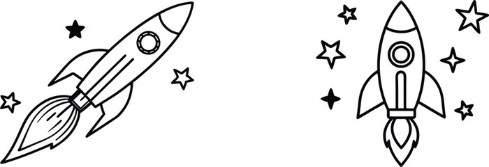 Flying Airplane Silhouette Vector Icons, Aircraft Silhouette Icon Bundle, Jet Plane Silhouette Vector Pack, Aviation Silhouette Vector Set, Airplane Icon Bundle in Black Silhouette.