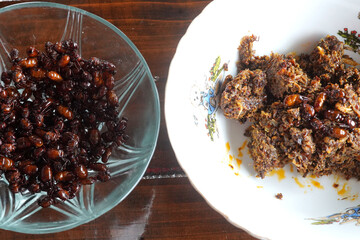 insect chili paste Rural food of Thailand