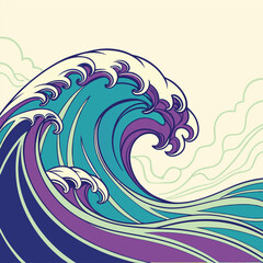 Colorful Liquid Wave Abstract Design
