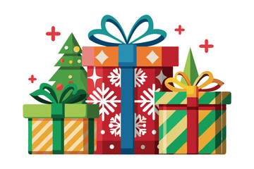 vector illustration of christmas gifts