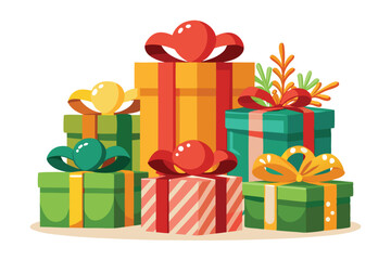 vector illustration of christmas gifts