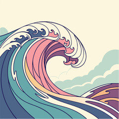 Colorful Liquid Wave Abstract Design