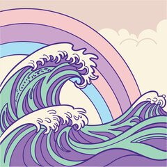 Obraz premium Colorful Liquid Wave Abstract Design