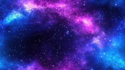 Fototapeta premium Mystic Galaxy: A mesmerizing image captures the breathtaking beauty of the cosmos, revealing a vibrant tapestry of stars, nebulae, and celestial wonders.