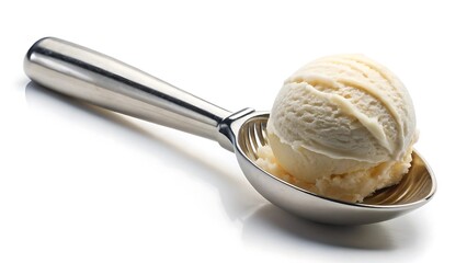 Ice cream scup isolated on white background