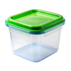 Plastic container isolated on white background