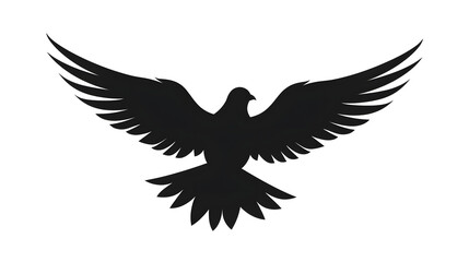 Naklejka premium Elegant Dove Silhouettes Vector Illustration with Olive Branch in Flight