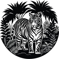 vector illustration of a tiger