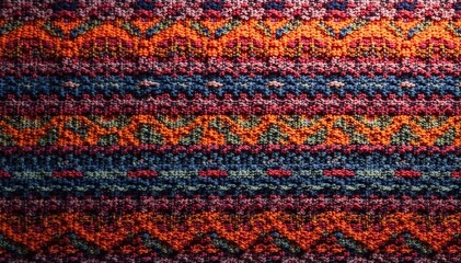 Fototapeta premium Intricate woven textile, repeating geometric design, design, fabric, detail