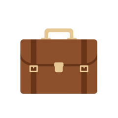 Business Briefcase: A simple and stylish illustration of a classic brown briefcase, perfect for various professional and business-related projects.
