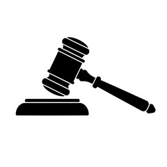 Courtroom Hammer: A symbol of justice, a courtroom hammer rests on its wooden block, ready to bring order and deliver decisions in the heart of legal proceedings.