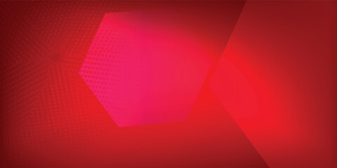 Abstract red technology hexagonal background