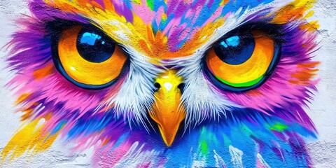 Obraz premium graffiti pygmy owl -