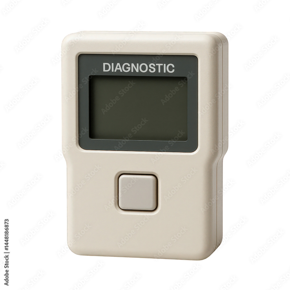 Poster user-friendly handheld electronic diagnostic instrument featuring a large clear screen and a single 