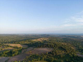 aerial view of countryside