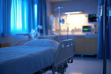 Fototapeta premium of modern medical facility showcasing warm lighting and thoughtful design elements.